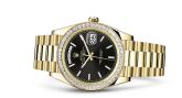 Rolex - 228398tbr-0004  Day-Date 40 Yellow Gold - Baguette / Black