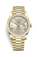 Rolex Day-Date 40 Yellow Gold / Diamond / Silver - Roman (228398tbr-0006)