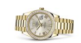 Rolex - 228398tbr-0006  Day-Date 40 Yellow Gold - Baguette / Silver - Roman