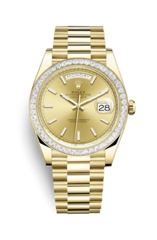 Rolex - 228398tbr-0007  Day-Date 40 Yellow Gold - Baguette / Champagne