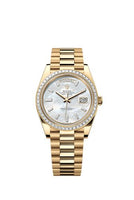 Rolex Day-Date II Yellow Gold Fluted White Roman (228398TBR-0043)