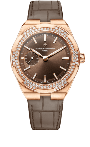 Vacheron Constantin - 2305V/000R-B434  Overseas Small Pink Gold / Brown / Alligator