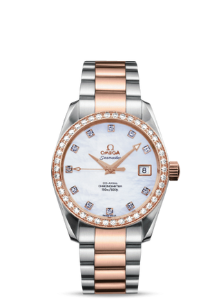 Omega - 2309.75.00  Seamaster Aqua Terra 150M Co-Axial 36.2 Stainless Steel / Red Gold / Diamond / MOP / Bracelet