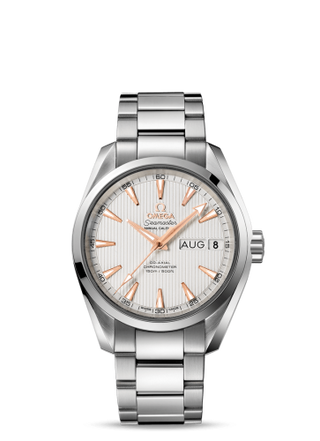 Omega - 231.10.39.22.02.001  Seamaster Aqua Terra 150M Co-Axial 38.5 Annual Calendar Stainless Steel / Silver / Bracelet