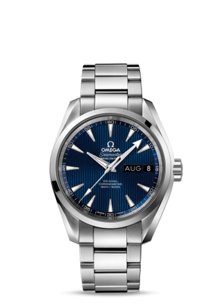 Omega - 231.10.39.22.03.001  Seamaster Aqua Terra 150M Co-Axial 38.5 Annual Calendar Stainless Steel / Blue / Bracelet