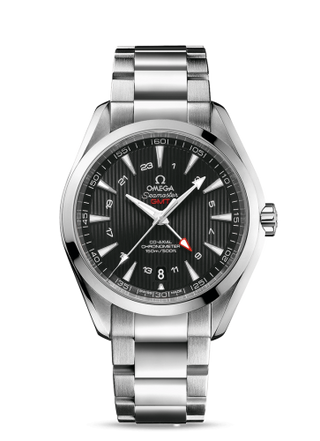 Omega - 231.10.43.22.01.001  Seamaster Aqua Terra 150M Co-Axial 43 GMT Stainless Steel / Black / Bracelet