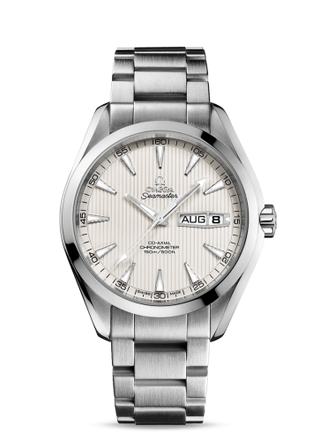 Omega - 231.10.43.22.02.001  Seamaster Aqua Terra 150m Co-Axial 43 Annual Calendar  Stainless Steel / Silver / Bracelet