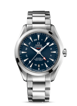 Omega - 231.10.43.22.03.001  Seamaster Aqua Terra 150M Co-Axial 43 GMT Stainless Steel / Blue / Bracelet