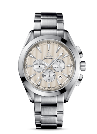 Omega - 231.10.44.50.09.001  Seamaster Aqua Terra 150M Co-Axial 44 Chronograph Stainless Steel / Ivory / Bracelet