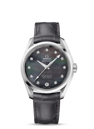 Omega - 231.13.39.21.57.001  Seamaster Aqua Terra 150M Master Co-Axial 38.5 Stainless Steel / Grey MOP