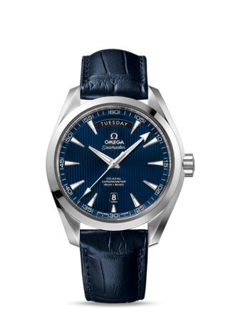 Omega - 231.13.42.22.03.001  Seamaster Aqua Terra 150m Co-Axial 41.5 Day-Date Stainless Steel / Blue