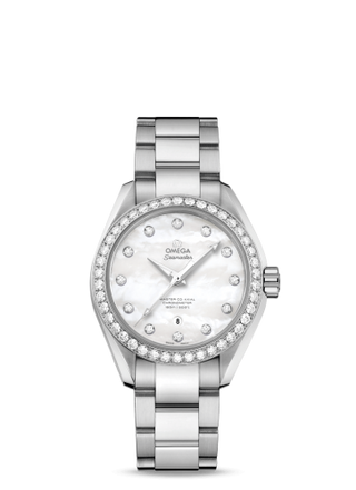 Omega - 231.15.34.20.55.002  Seamaster Aqua Terra 150M Master Co-Axial 34 Stainless Steel / Diamond / MOP / Bracelet