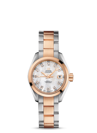 Omega - 231.20.30.20.55.001  Seamaster Aqua Terra 150M Co-Axial 30 Stainless Steel / Red Gold / MOP / Bracelet