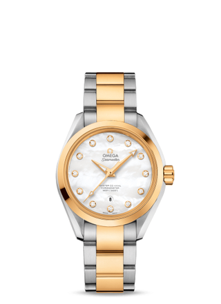 Omega - 231.20.34.20.55.002  Seamaster Aqua Terra 150M Master Co-Axial 34 Stainless Steel / Yellow Gold / MOP / Bracelet