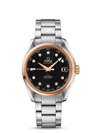 Omega - 231.20.39.21.51.003  Seamaster Aqua Terra 150M Co-Axial 38.5 Stainless Steel / Red Gold / Black / Bracelet