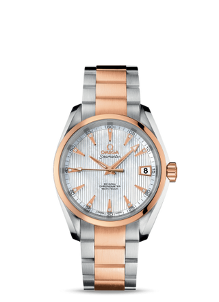 Omega - 231.20.39.21.55.001  Seamaster Aqua Terra 150M Co-Axial 38.5 Stainless Steel / Red Gold / MOP / Bracelet