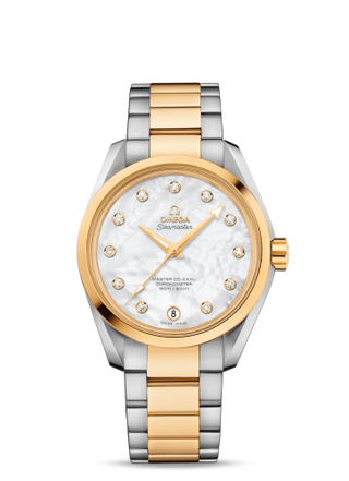 Omega - 231.20.39.21.55.004  Seamaster Aqua Terra 150M Master Co-Axial 38.5 Stainless Steel / Yellow Gold / MOP / Bracelet