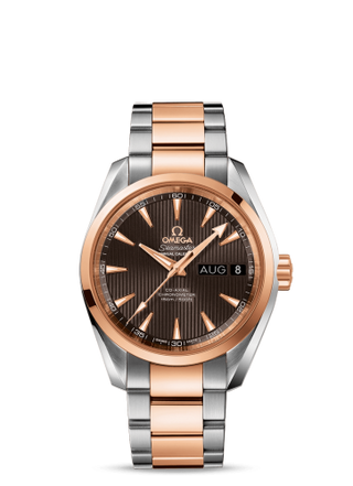 Omega - 231.20.39.22.06.001  Seamaster Aqua Terra 150M Co-Axial 38.5 Annual Calendar Stainless Steel / Red Gold / Grey / Bracelet