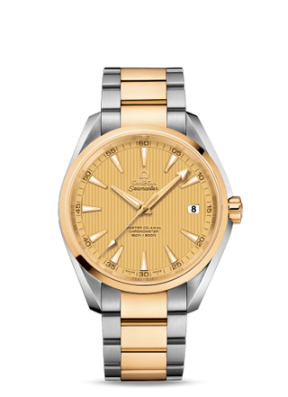 Omega - 231.20.42.21.08.001  Seamaster Aqua Terra 150m Master Co-Axial 41.5 Stainless Steel / Yellow Gold / Champagne / Bracelet