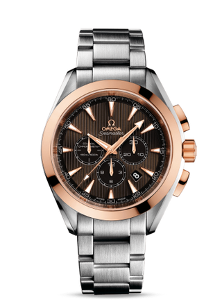 Omega - 231.20.44.50.06.002  Seamaster Aqua Terra 150M Co-Axial 44 Chronograph Stainless Steel / Red Gold / Grey / Bracelet