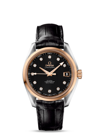 Omega - 231.23.39.21.51.001  Seamaster Aqua Terra 150M Co-Axial 38.5 Stainless Steel / Red Gold / Black