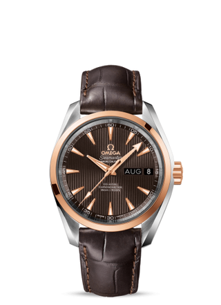 Omega - 231.23.39.22.06.001  Seamaster Aqua Terra 150M Co-Axial 38.5 Annual Calendar Stainless Steel / Red Gold / Grey