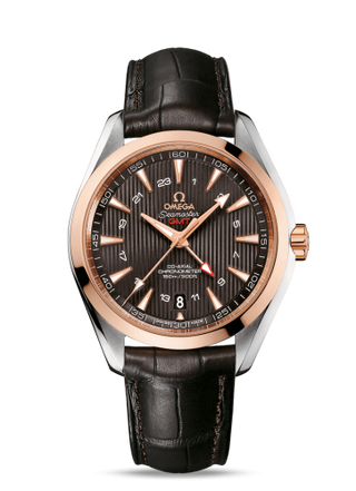 Omega - 231.23.43.22.06.001  Seamaster Aqua Terra 150M Co-Axial 43 GMT Stainless Steel / Red Gold / Grey