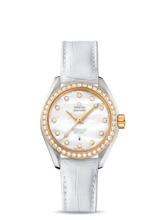 Omega - 231.28.34.20.55.004  Seamaster Aqua Terra 150M Master Co-Axial 34 Stainless Steel / Yellow Gold / Diamond / MOP