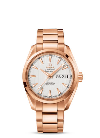 Omega - 231.50.39.22.02.001  Seamaster Aqua Terra 150M Co-Axial 38.5 Annual Calendar Red Gold / Silver / Bracelet