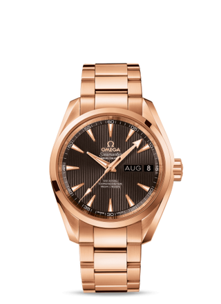 Omega - 231.50.39.22.06.001  Seamaster Aqua Terra 150M Co-Axial 38.5 Annual Calendar Red Gold / Grey / Bracelet