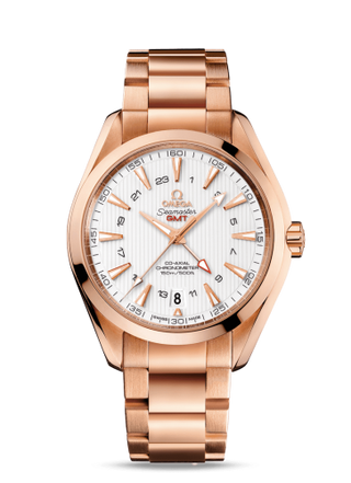 Omega - 231.50.43.22.02.001  Seamaster Aqua Terra 150M Co-Axial 43 GMT Red Gold / Silver / Bracelet