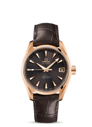 Omega - 231.53.39.21.06.001  Seamaster Aqua Terra 150M Co-Axial 38.5 Red Gold / Grey