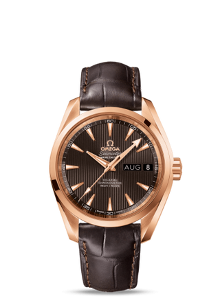 Omega - 231.53.39.22.06.001  Seamaster Aqua Terra 150M Co-Axial 38.5 Annual Calendar Red Gold / Grey