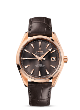 Omega - 231.53.42.21.06.001  Seamaster Aqua Terra 150M Co-Axial 41.5 Red Gold / Grey