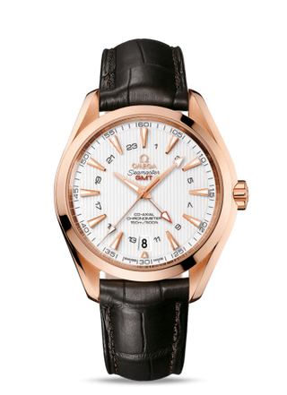 Omega - 231.53.43.22.02.001  Seamaster Aqua Terra 150M Co-Axial 43 GMT Red Gold / Silver