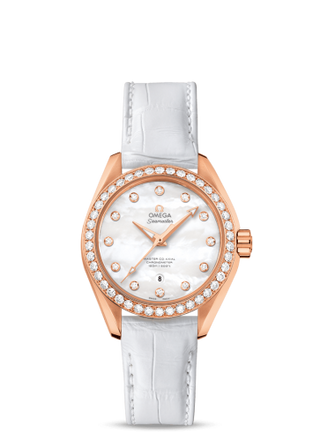 Omega - 231.58.34.20.55.003  Seamaster Aqua Terra 150M Master Co-Axial 34 Sedna Gold / Diamond / MOP