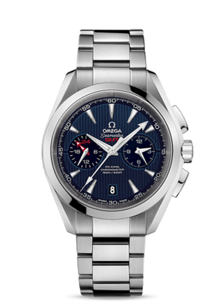 Omega - 231.10.43.52.03.001  Seamaster Aqua Terra 150M Co-Axial 43 GMT Chronograph Stainless Steel / Blue / Bracelet