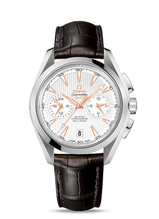 Omega - 231.13.43.52.02.001  Seamaster Aqua Terra 150M Co-Axial 43 GMT Chronograph Stainless Steel / Silver