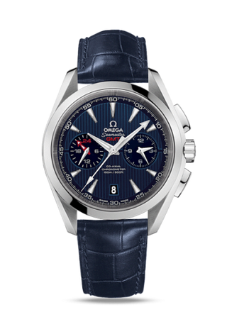 Omega - 231.13.43.52.03.001  Seamaster Aqua Terra 150M Co-Axial 43 GMT Chronograph Stainless Steel / Blue