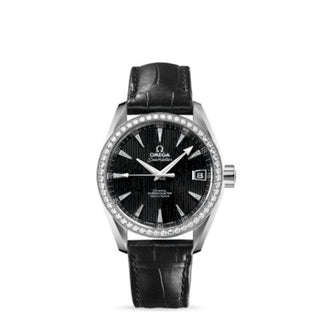 Omega - 231.18.39.21.51.001  Seamaster Aqua Terra 150M Co-Axial 38.5 Stainless Steel / Diamond / Black