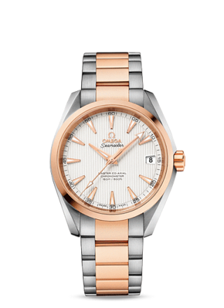 Omega - 231.20.39.21.02.001  Seamaster Aqua Terra 150m Master Co-Axial 38.5 Stainless Steel / Red Gold / Silver / Bracelet