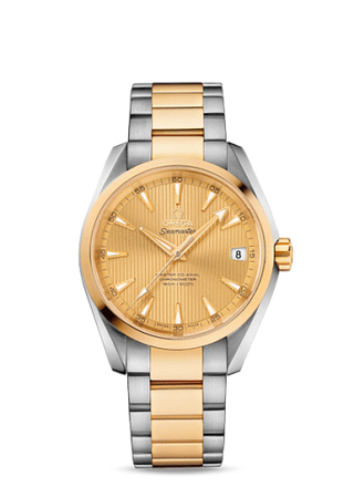 Omega - 231.20.39.21.08.001  Seamaster Aqua Terra 150M Master Co-Axial 38.5 Stainless Steel / Yellow Gold / Champagne