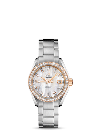 Omega - 231.25.30.20.55.003  Seamaster Aqua Terra 150M Co-Axial 30 Stainless Steel / Red Gold / Diamond / MOP / Bracelet