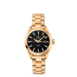 Omega - 231.50.34.20.01.001  Seamaster Aqua Terra 150M Co-Axial 34 Yellow Gold / Black / Bracelet