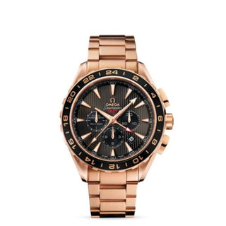 Omega - 231.50.44.52.06.001  Seamaster Aqua Terra 150M Co-Axial 44 GMT Chronograph Red Gold / Grey / Bracelet