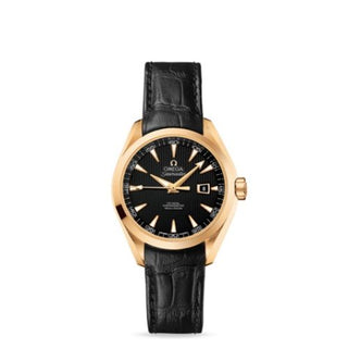 Omega - 231.53.34.20.01.001  Seamaster Aqua Terra 150M Co-Axial 34 Yellow Gold / Black