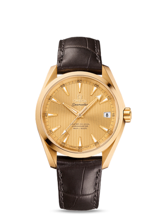 Omega - 231.53.39.21.08.001  Seamaster Aqua Terra 150m Master Co-Axial 38.5 Yellow Gold / Champagne