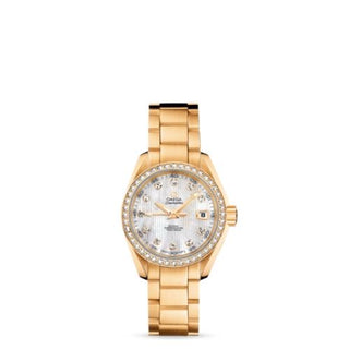 Omega - 231.55.30.20.55.002  Seamaster Aqua Terra 150M Co-Axial 30 Yellow Gold / Diamond / MOP / Bracelet