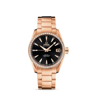 Omega - 231.55.39.21.51.001  Seamaster Aqua Terra 150M Co-Axial 38.5 Red Gold / Diamond / Black / Bracelet