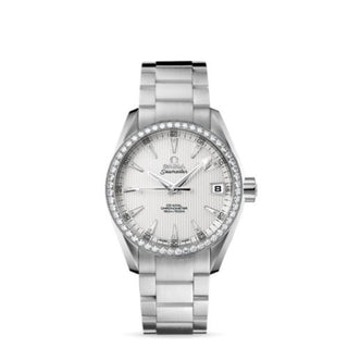 Omega - 231.55.39.21.52.001  Seamaster Aqua Terra 150M Co-Axial 38.5 White Gold / Diamond / Silver / Bracelet